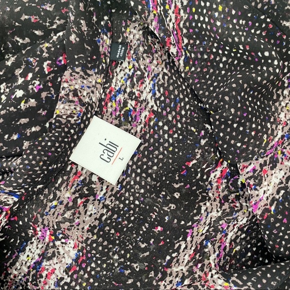 CAbi Paris Long Sleeve Blouse Size L - Picture 8 of 9